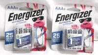 Energizer Ultimate Lithium AAA Batteries 8-Pack, 1.5V, 25 Year Shelf Life, Leak Proof, L92