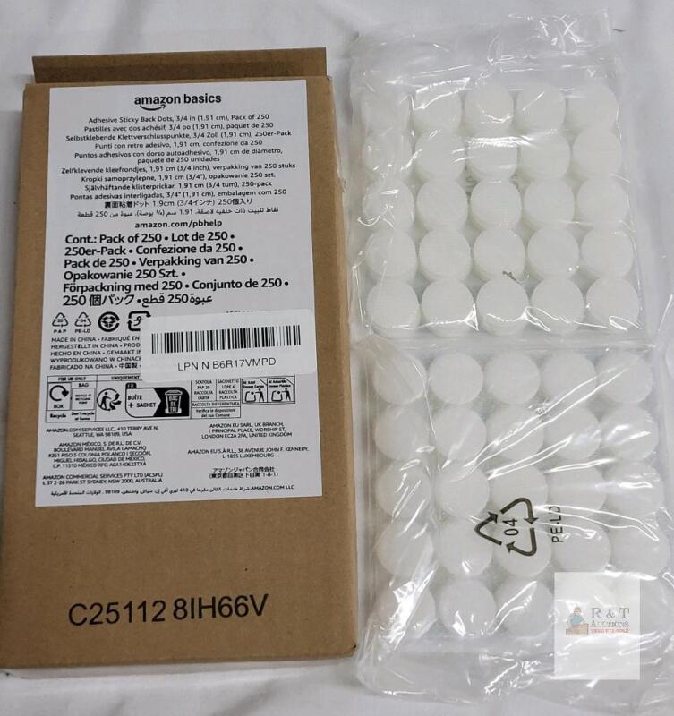 250 New Velcro Adhesive Sticky Back Dots , &frac34;" diameter