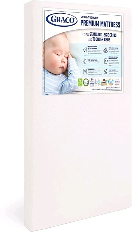 New Graco Crib & Toddler Mattress-in-a-Box