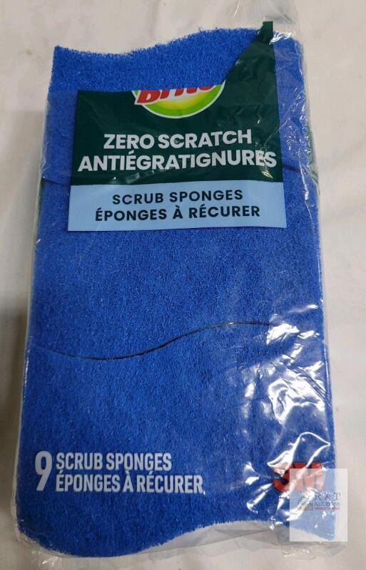 9-Pack New Scotch-Brite Zero Scratch Scrub Sponges