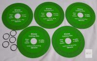 5-Pack 3" Glass Cutting Discs with Spacer Rings &ndash; For Glass, Jade, Crystal, Fast Cutting, No Chipping