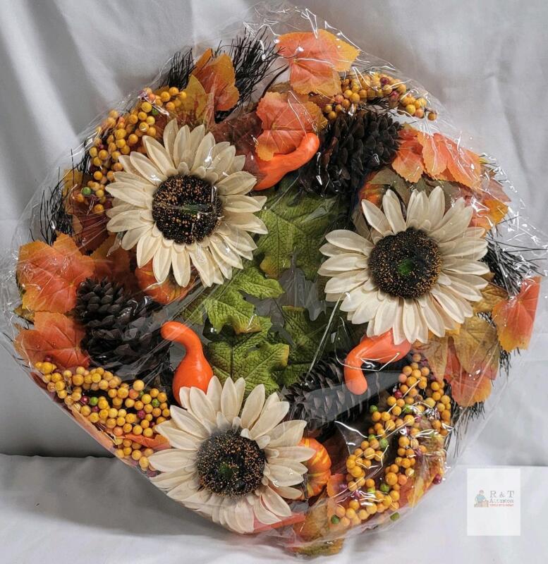 New - Home Decor Fall Season Wreath , 17" diameter