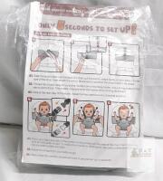 Travel Maker Portable Baby Travel Harness - Black, 3-Point Safety, Fits Most Chairs, New