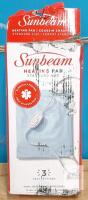 Sunbeam 756-500 Electric Heating Pad Standard Size 12"x15", 3 Heat Settings, Washable Cover