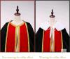 New O/S Unisex 51" Long Substantial Royalty Cosplay Cape, Heavy Velvet-Style Medieval Finery With Removable Faux Fur Collar Majestic SCA Garb - 2