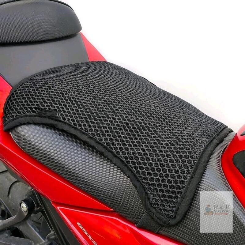New Size LG 360mm &times; 320mm (2 Belts ) ZT-1011 3D Air Mesh 2L Motorcycle Seat Cover Non-Slip
