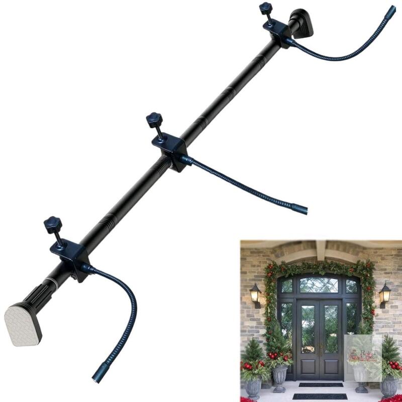 NEW Adjustable Garland Hanger for Front Door, 32-80 in, No-Drill, Supports 20 lbs