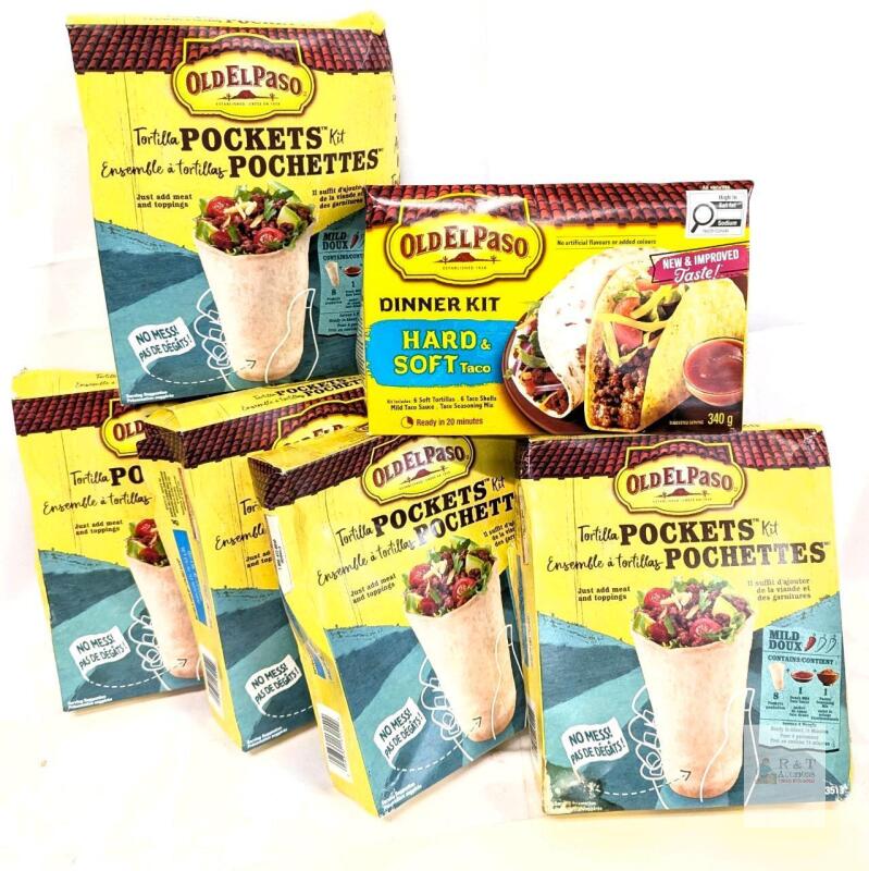 [bb 05-06 2026] 5 New Old El Paso Tortilla Pockets Kits (Serves 4 Each) + Hard & Soft Taco Kit