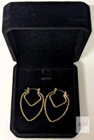 NEW 14K Gold Plated 35.0mm Double Hoop Earrings
