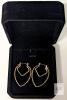 NEW 14K Gold Plated 35.0mm Double Hoop Earrings