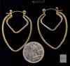 NEW 14K Gold Plated 35.0mm Double Hoop Earrings - 2