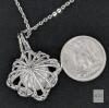 NEW Platinum Plated 11.0rnm Synthetic Pearl Necklace - Adjustable Chain 16" to 18" Long - 3