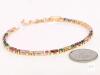 Gorgeous Multicolor Stone Tennis Line Bracelet, 7" Long With 1" Extender, Non-Magnetic, No Stamps Found - 2