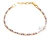 Lovely Lavender & Clear Stone Tennis Line Bracelet, 7" Long With 1" Extender, Non-Magnetic, No Stamps Found
