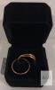 18k Gold Plated Triple Interlocking Bands Size 7.5 - 2