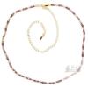 Lovely Lavender & Clear Stone Tennis Line Necklace, 13.25" Long With 6.5" Extension, Non-Magnetic, No Stamps Found