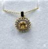 With Appraisal Gold Plated Sterling Silver Natural Citrine (0.50ct) and CZ Pendant with Gold Plated Sterling Silver Chain, W/A $335.00. Citrine is the birthstone for November. - 3