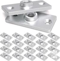New 20 Pcs Ceiling Flange Hangers for 3/8 in. Threaded Rod DIY Plumbing, Industrial Decor Project, Galvanised Ceiling Flange Hanger Plate