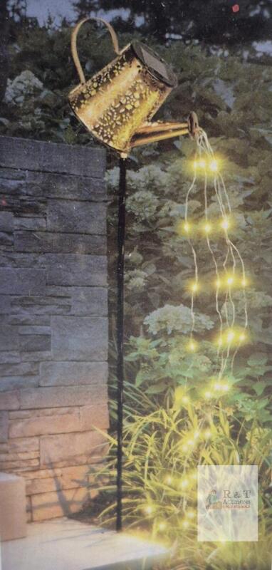 New Outdoor Solar Watering Can with LED Lights - Garden Decor