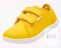 New Size 34 Kids' HOBIBEAR Waterproof PU Leather Barefoot Shoes With Velcro Straps, Yellow, Feel The Softness Of The Grass With Every Step.
