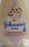Johnson&rsquo;s Baby Skin Nourish Wash Vanilla Scent 20.3 fl oz, No Parabens, Factory Sealed, UPC 062600490216