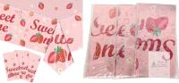 9pcs New MaitianGuyou Strawberry Party Tablecloth, Berry Sweet One Table Covers Rectangle Summer Fruit Tablecloths for Girls Sweet One Party Baby Shower Decor Supplies 54 x 108 Inch - 3 Packs of 3