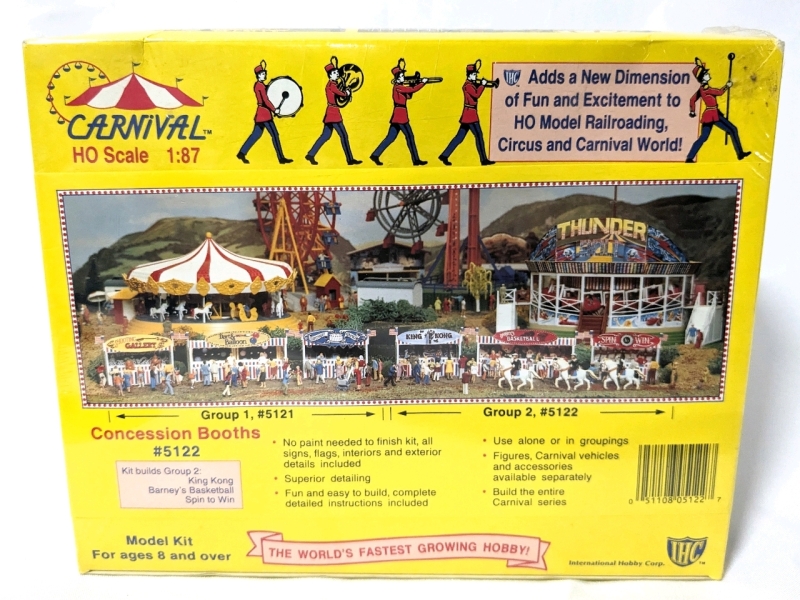 New CARNIVAL Concession Booths #5122 HO Scale 1:87 Model Kit.
