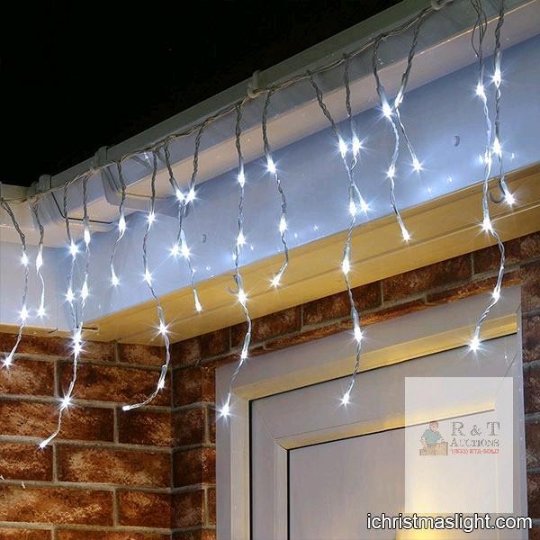 New Cool White Outdoor Icicle Lights, Unknown Lengths, Multiple Preprogrammed Light Options