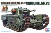 New TAMIYA Churchill Mk.VII British Infantry Tank Mk.IV 1:35 Scale Military Miniature Series No. 210.