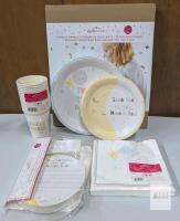 NEW Kate Aspen Twinkle Twinkle Little Star Baby Shower Party Set, Guest Book, 16 Plates, 16 Cups, 30 Napkins