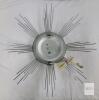 Vintage MCM Ingraham Chrome Electric Wall Clock . Measures 20" diameter . Working - 3