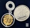 New Stamped S925 Platform 9&frac34; Harry Potter-Themed Spinning Charm For Charm Bracelets, 1.15" Long - 2