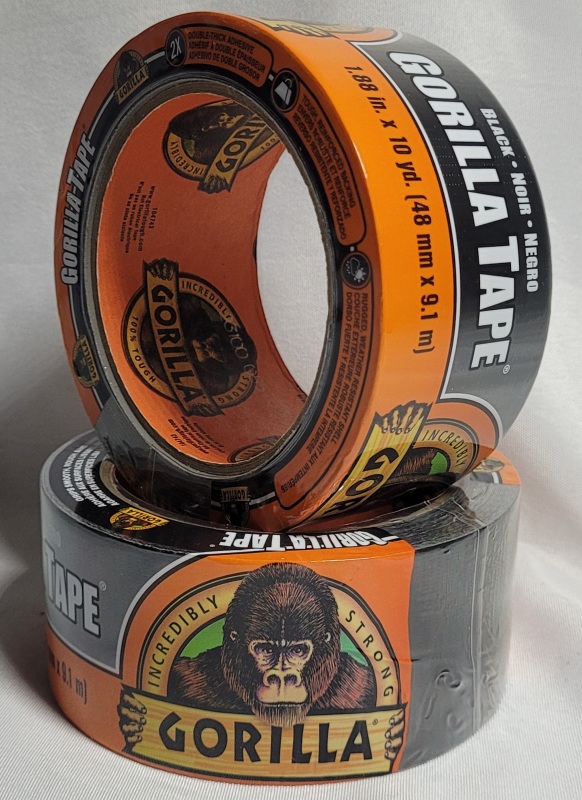 NEW , Sealed - Two Rolls 2"&times;30ft Gorilla Tape , Black . Sealed