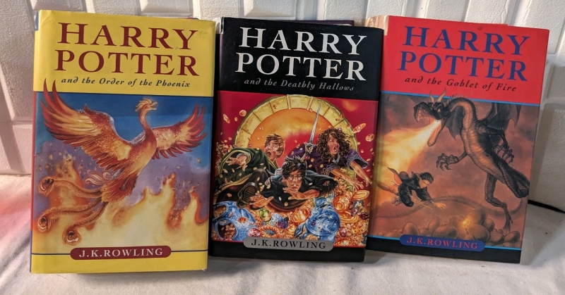 3 Hardcover Harry Potter Novels