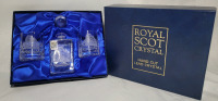 Royal Scot Crystal Chateau Frontenac Mini Decantor & Glasses in Box