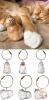 New DIY Acrylic Cat Fur Display Cases with Ring / Pet Hair Collection Container Keychain Pendant / Memorial Cat Ornaments