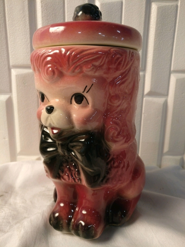 Ping Dog Cookie Jar with Lid - 10" Tall
