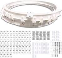 New Swpeet Curved Flexible Ceiling Curtain Track Kit, 16.4 ft, White, Complete Hardware, X003BOSBJ5