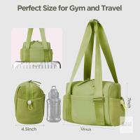 New Green Mini Gym / Diaper / Shoulder Bag With Wet Compartment, Great For Travel, Yoga, Workouts +