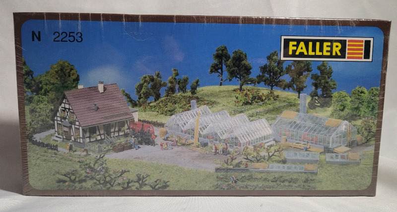 Faller N Scale Farm House & Greenhouse Railroad Model Kit , #2186 - NOS , Sealed