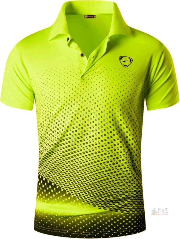 New Size LG Men's Short Sleeve Fit Sport Polo Tee Shirts T-Shirts Tshirt Tops Poloshirt Golf Tennis Pickleball LSL195