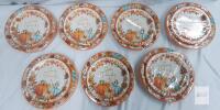 7 packs Litmitfu 24-Piece Thanksgiving Paper Plates, 9-Inch, Pumpkin "Give Thanks" Design