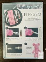 ELEEGEM 8400pcs Red Resin Rhinestone Kit, 5 Sizes, B7000 Glue, Tools & Case