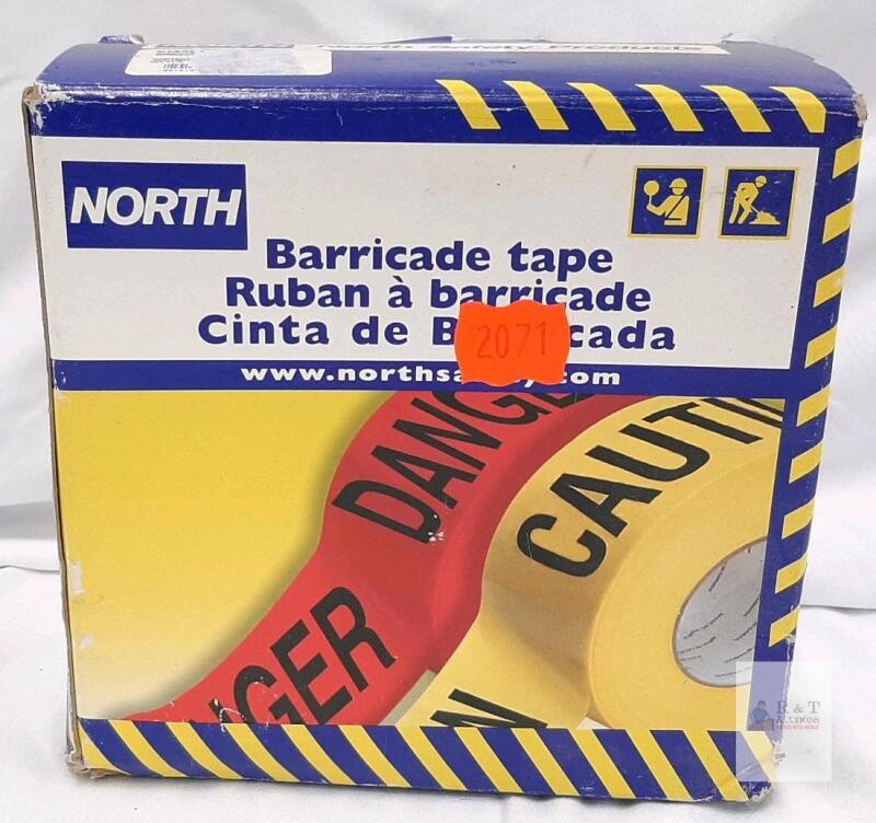 North Safety Products CT3RE9 Barricade Tape, "DANGER" Red, 3" x 1000'