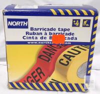 North Safety Products CT3RE9 Barricade Tape, "DANGER" Red, 3" x 1000'