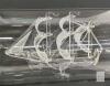 Classic Handblown Glass 3-Mast Ship In A Bottle With Stand, 12.5" Long, No Chips or Cracks - 3