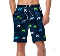 New Size 4XL* (See Desc) Men's Drawstring Seagull Print Lightweight Shorts