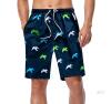 New Size 4XL* (See Desc) Men's Drawstring Seagull Print Lightweight Shorts