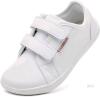 New Size 28 Kids' HOBIBEAR Waterproof PU Leather Barefoot Shoes With Velcro Straps, Feel The Softness Of The Grass With Every Step.