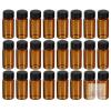 New 24pcs 10mL Amber Glass Vials with Screw Caps Liquid Sample Vial Storage